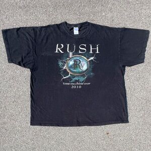 Rush Time Machine Vtg 2010 M & O Knits Tour T-Shirt Men’s Size (XXL)